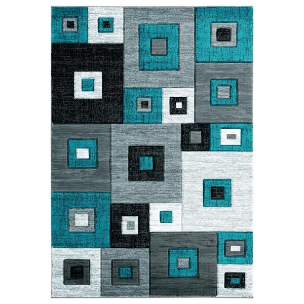 Manmade 1 ft. 10 in. x 2 ft. 8 in. Bristol Cicero Turquoise Rectangle Accent Rug MA3668680 - main